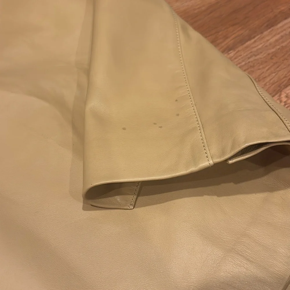 REVOLVE Tan Leather Mini Skirt